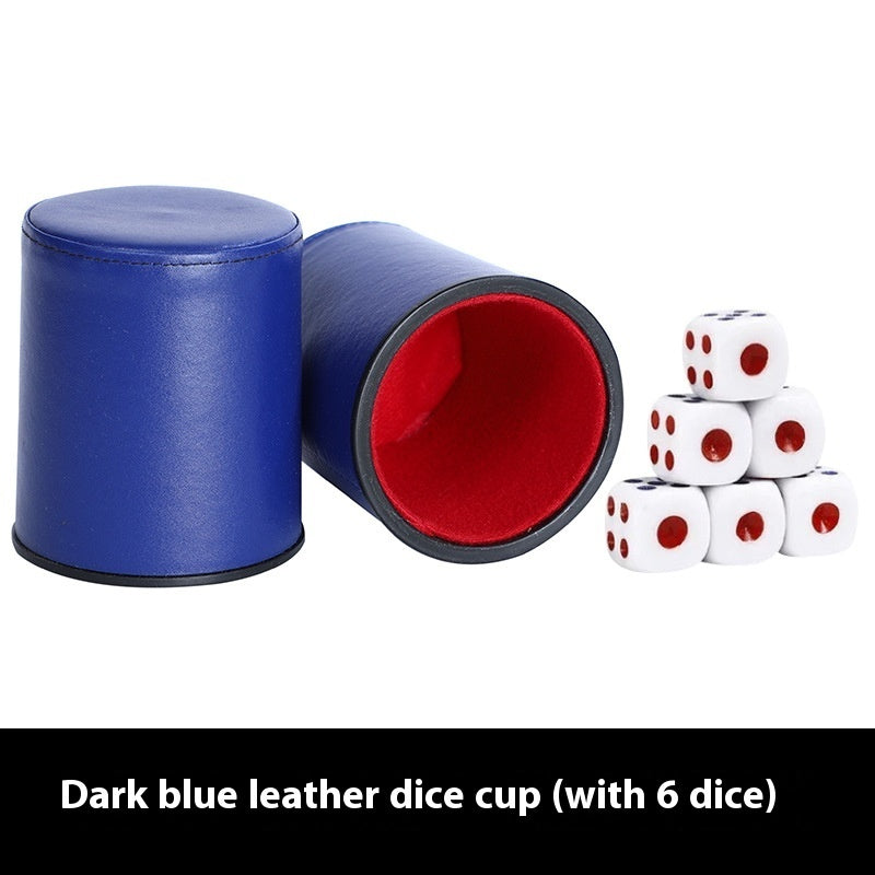 Mute High-grade Silent Leather Dicing Set KTV Bar Silencer Dice Box