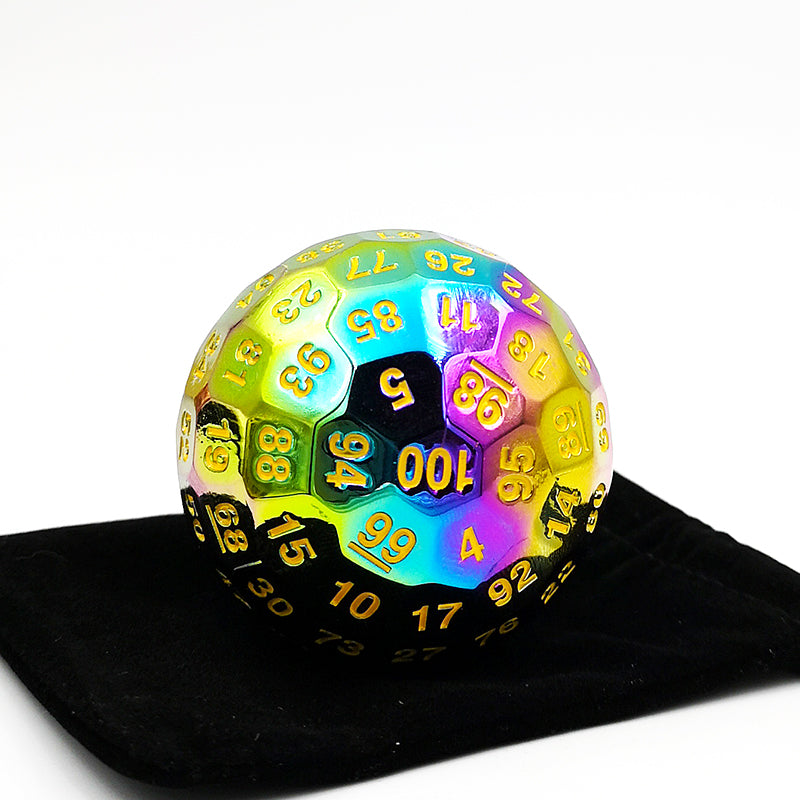 Solid ball metal polyhedron d30d60d100 hundred face dice