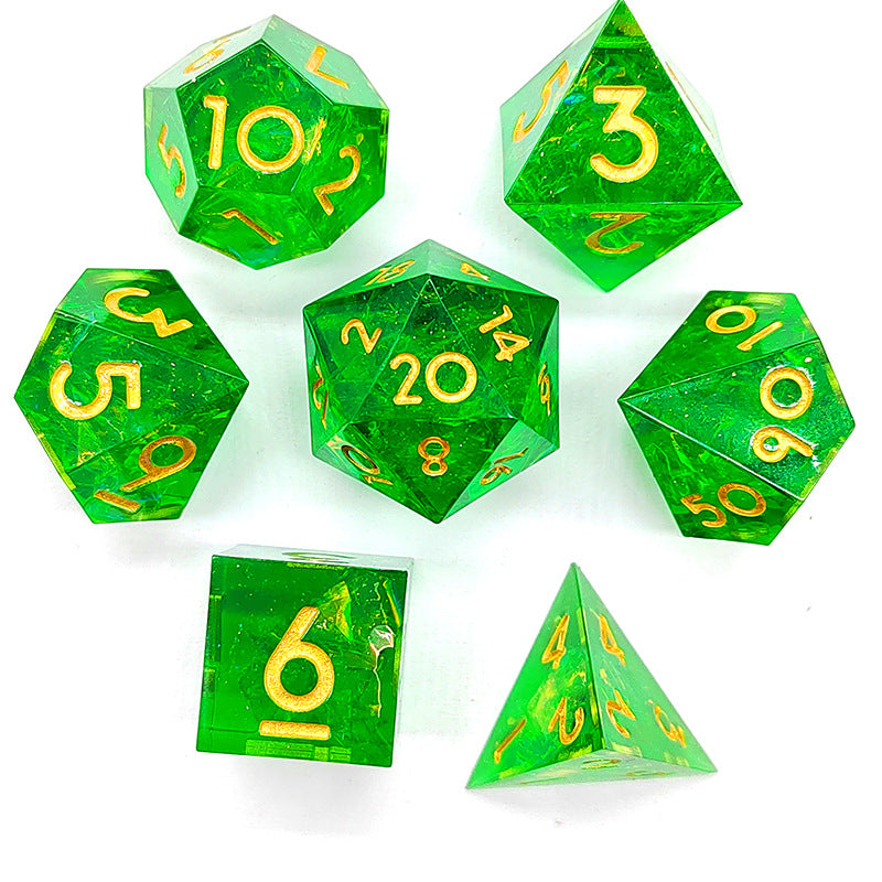 The New Pointed Resin Dragon Eye Can Rotate DND Game Dice