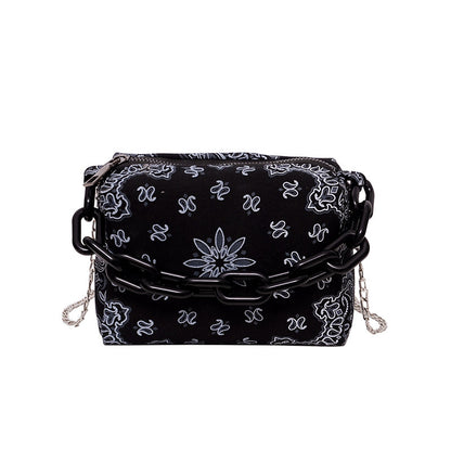 Chain Messenger Bag Cashew Flower Shoulder Pouch