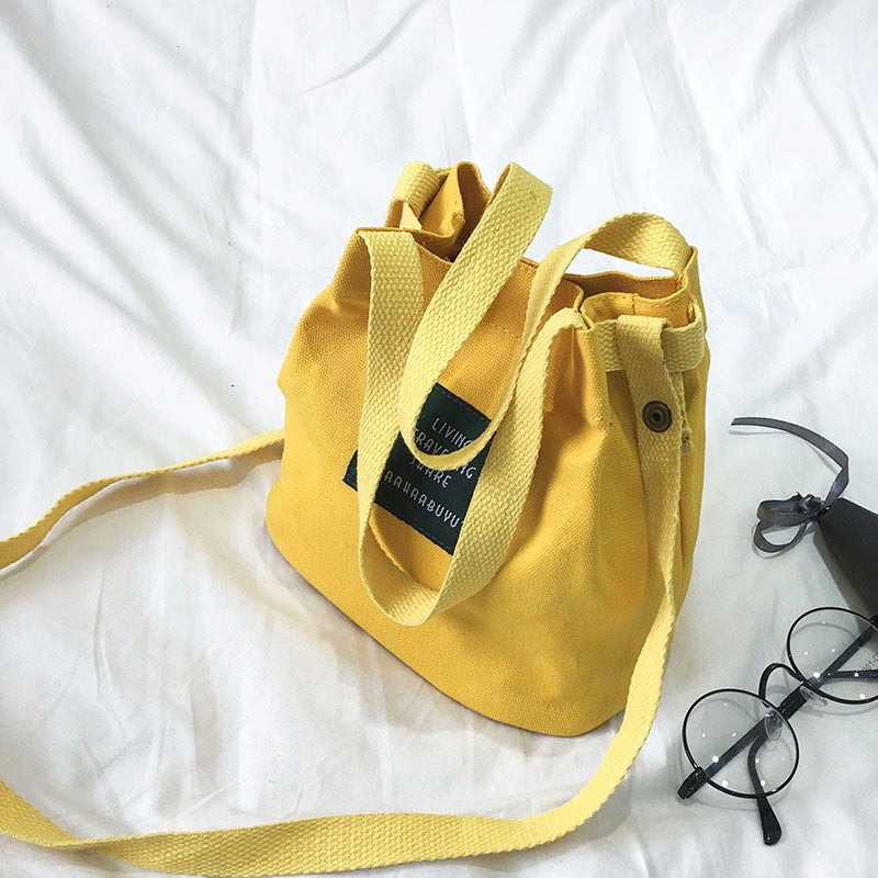 Canvas bucket pouch