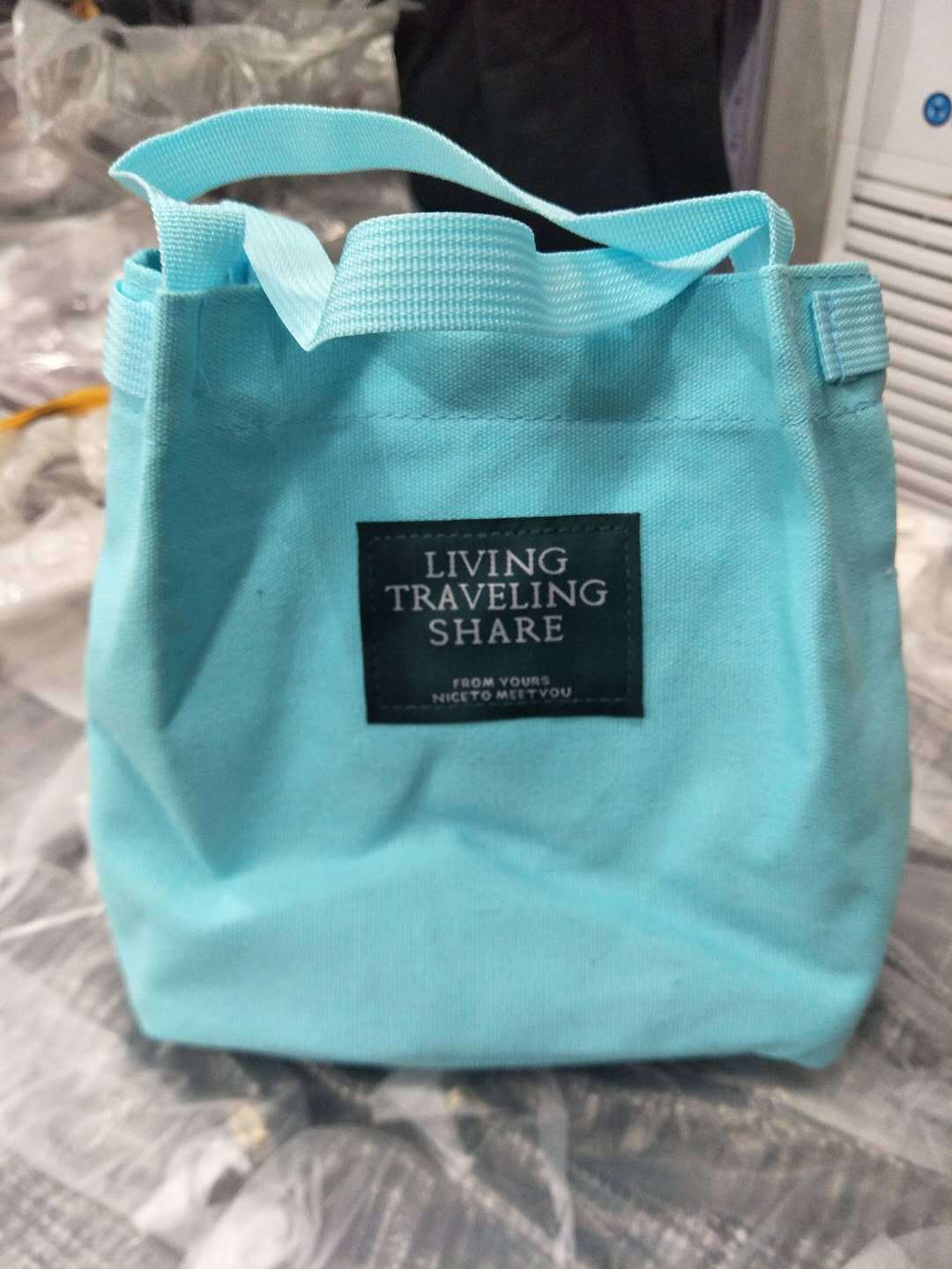 Canvas bucket pouch