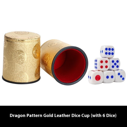 Mute High-grade Silent Leather Dicing Set KTV Bar Silencer Dice Box