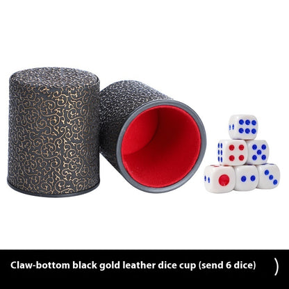 Mute High-grade Silent Leather Dicing Set KTV Bar Silencer Dice Box