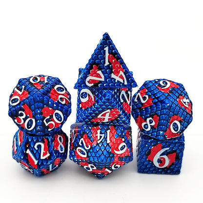 Dragon Scale Mixed Color Multi-sided Digital Metal Dice