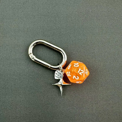 Retro Dice Keychain Love Heart Eight-pointed Stars Retro Cellphone Chain