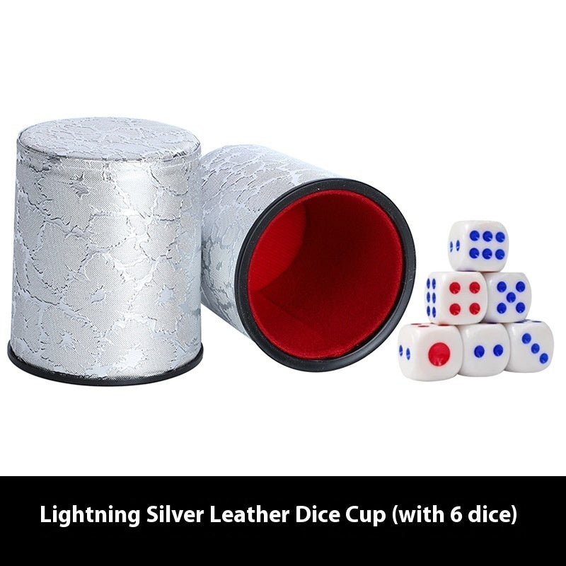 Mute High-grade Silent Leather Dicing Set KTV Bar Silencer Dice Box