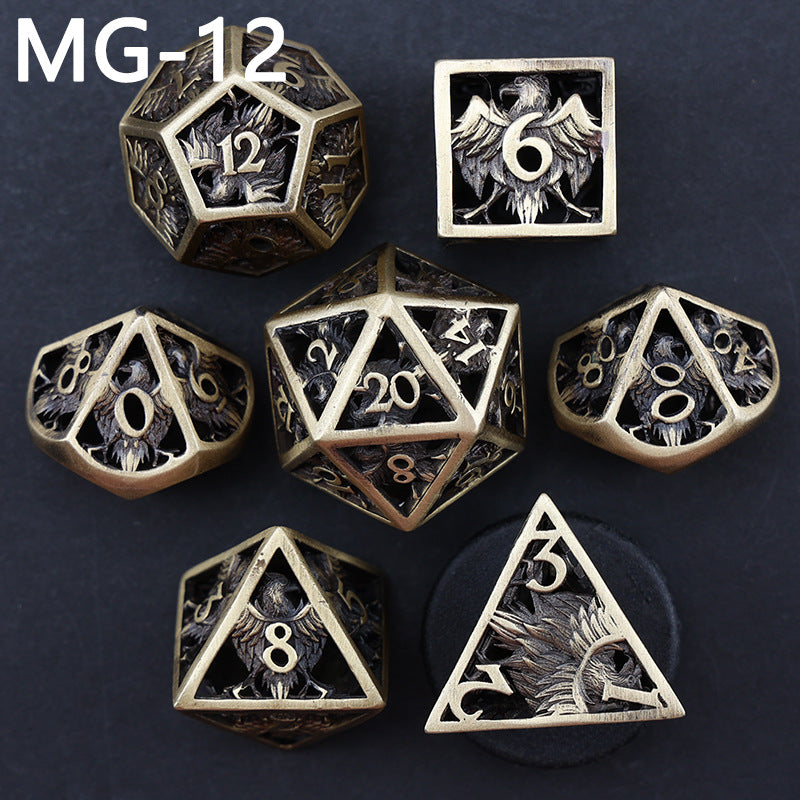 New DND Metal Dice Hollow Polyhedron