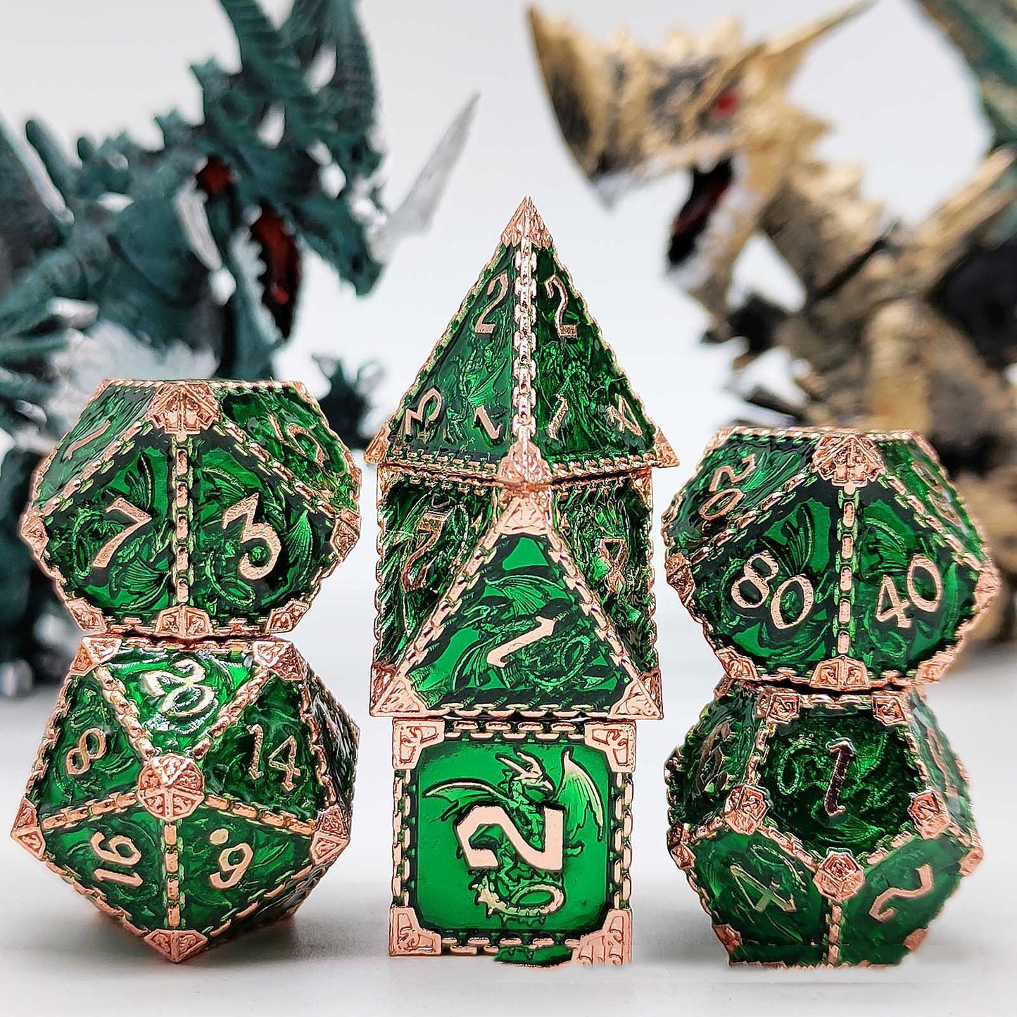 Metal Dice Set TRPG Multifaceted 7 Board Game