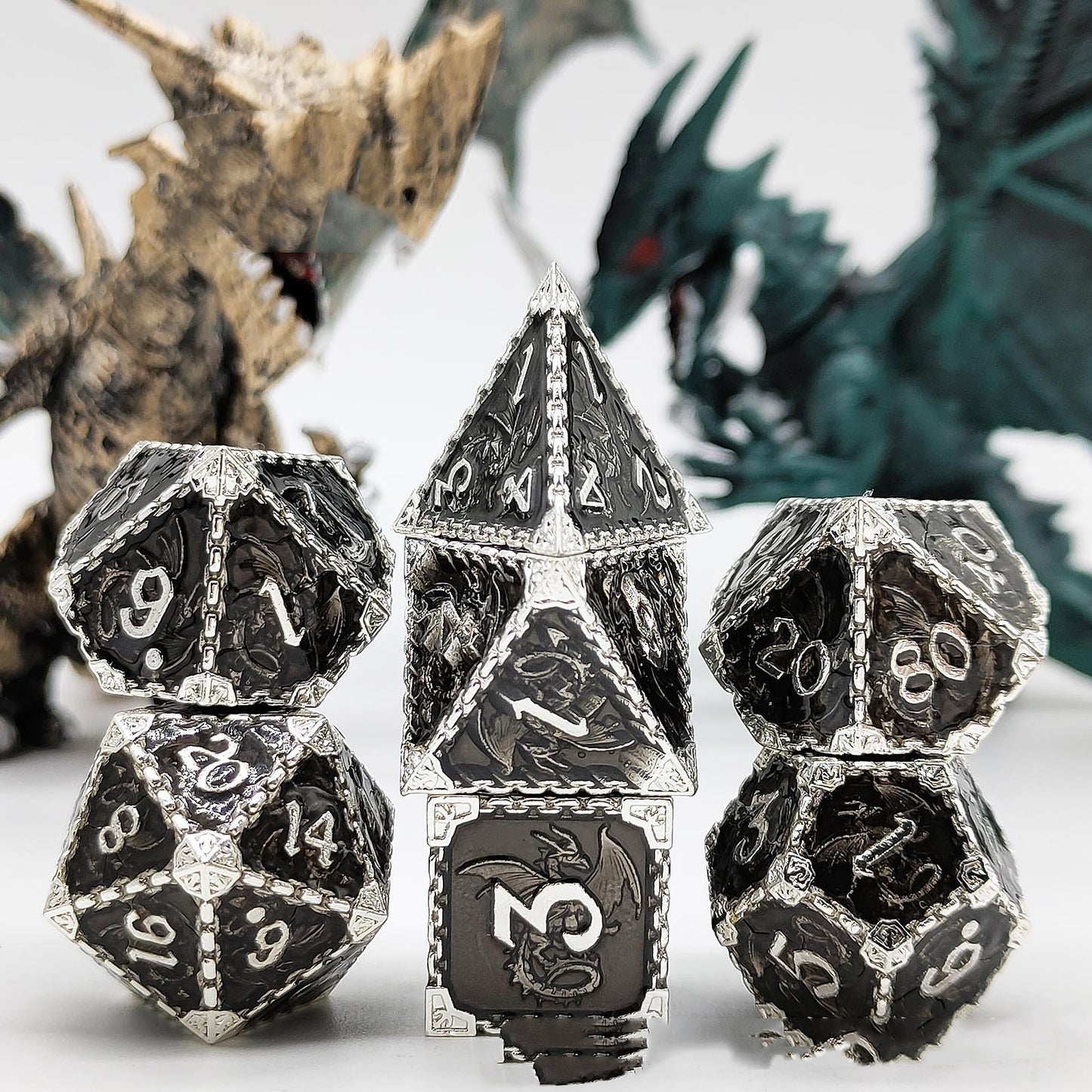 Metal Dice Set TRPG Multifaceted 7 Board Game