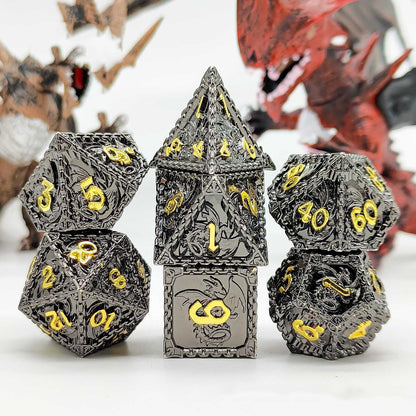 Metal Dice Set TRPG Multifaceted 7 Board Game