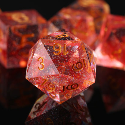 DND Natural Resin Board Game Dice Suit