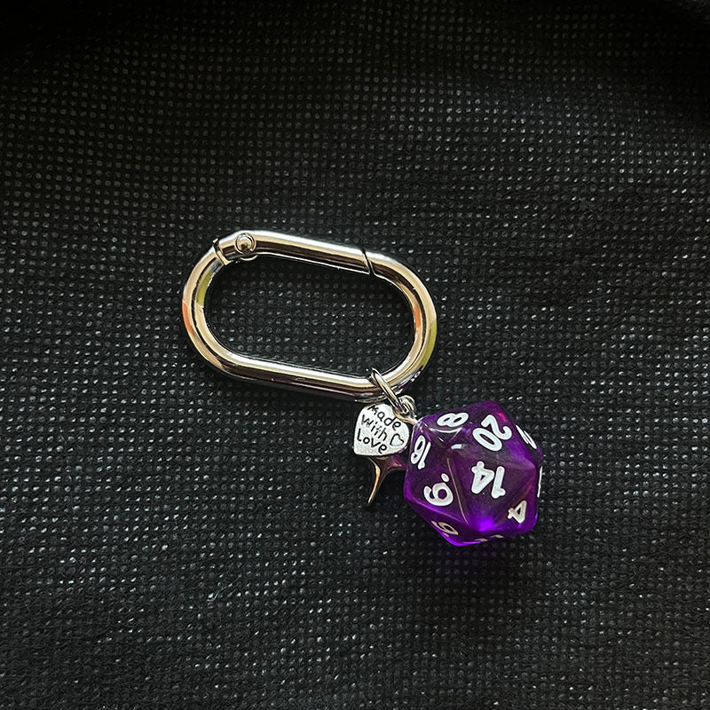 Retro Dice Keychain Love Heart Eight-pointed Stars Retro Cellphone Chain