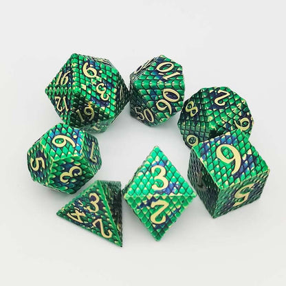 Dragon Scale Mixed Color Multi-sided Digital Metal Dice