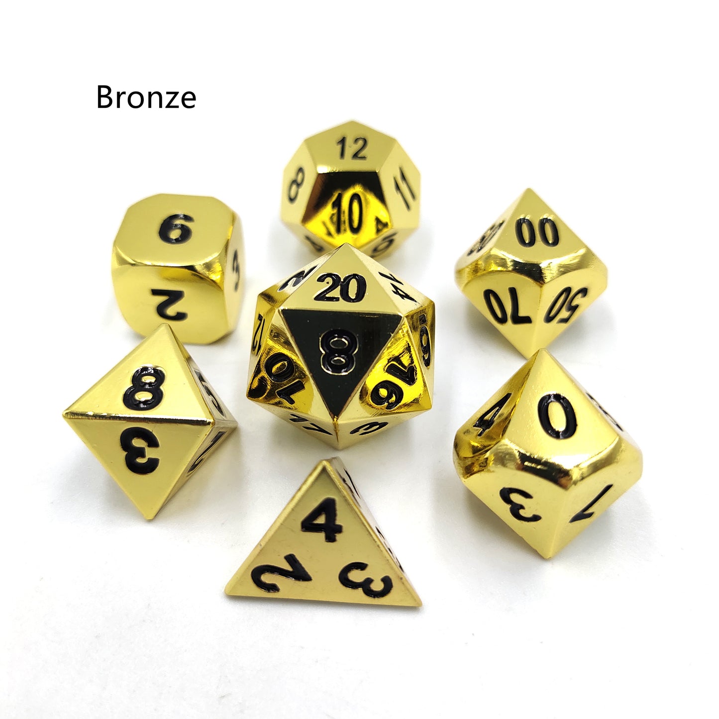 Golden Classic Old Retro Style Metal Dice