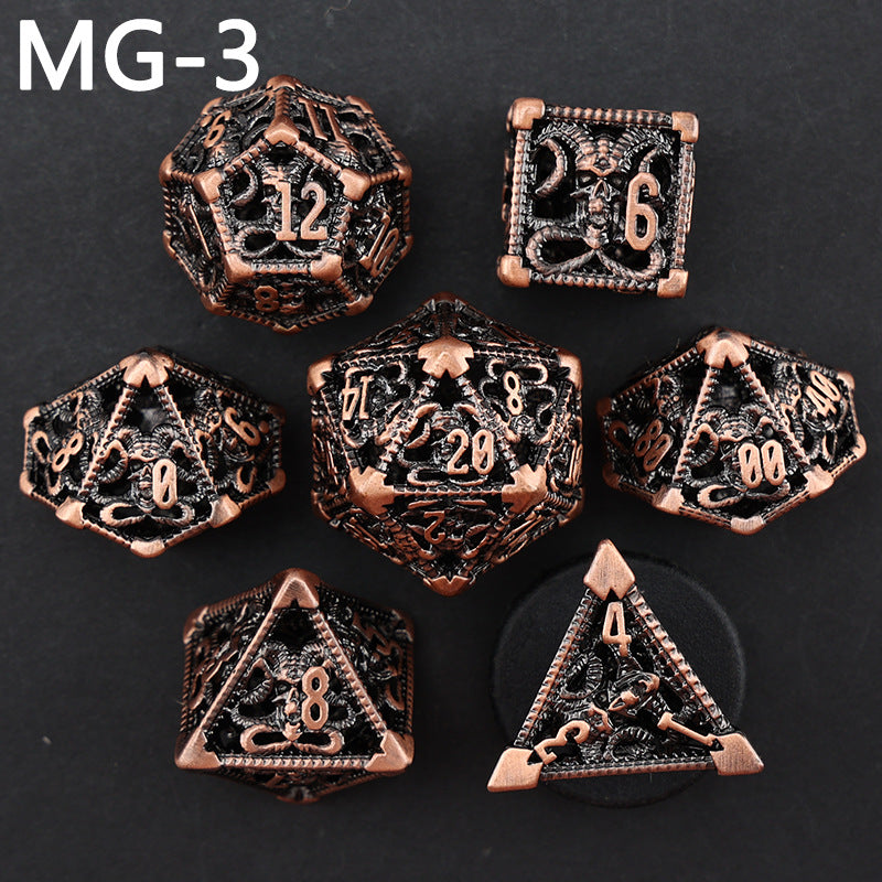 New DND Metal Dice Hollow Polyhedron