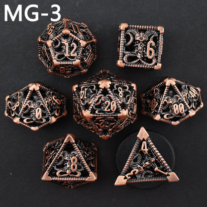 New DND Metal Dice Hollow Polyhedron