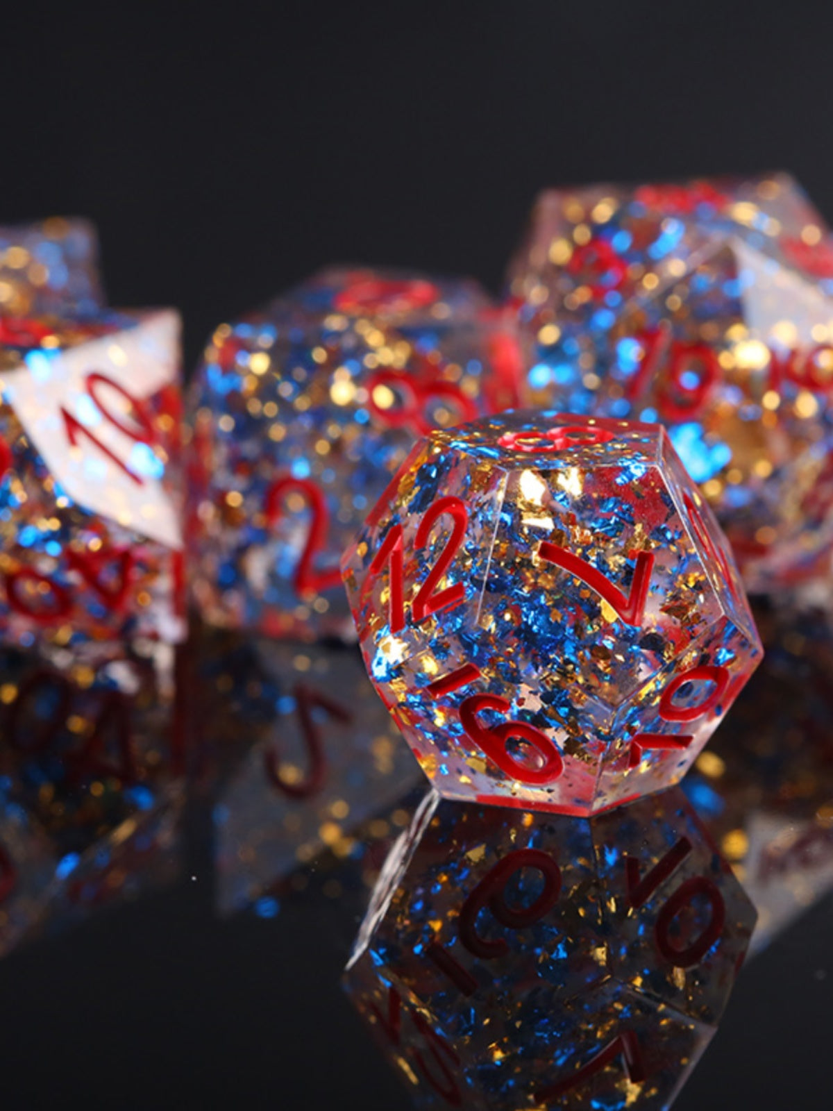 Polyhedral Natural Resin DND Quicksand Running Ball Dice