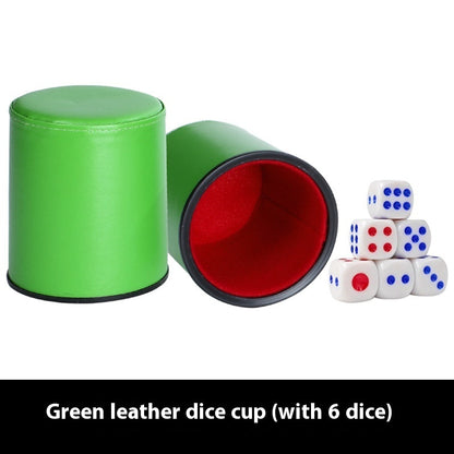 Mute High-grade Silent Leather Dicing Set KTV Bar Silencer Dice Box
