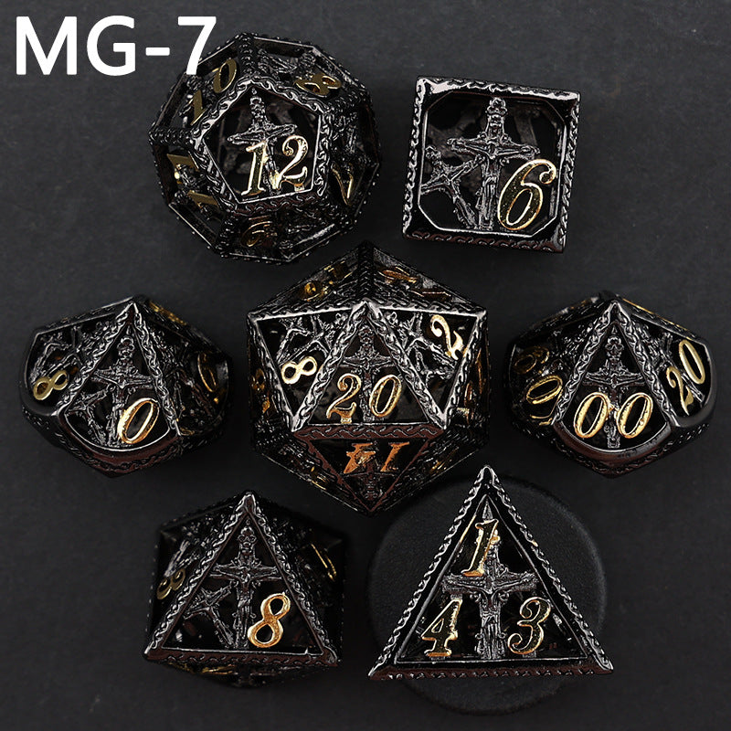 New DND Metal Dice Hollow Polyhedron