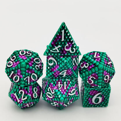 Dragon Scale Mixed Color Multi-sided Digital Metal Dice