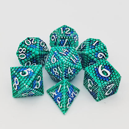 Dragon Scale Mixed Color Multi-sided Digital Metal Dice