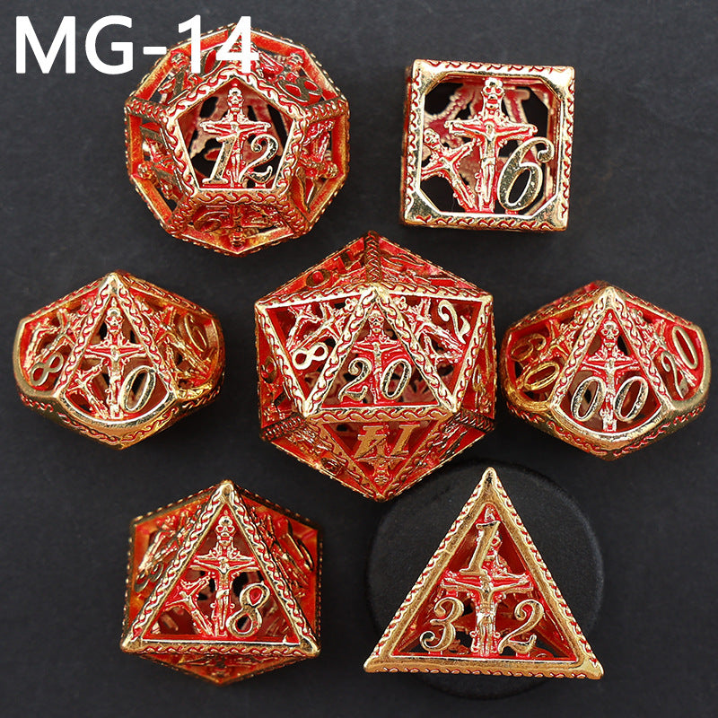 New DND Metal Dice Hollow Polyhedron