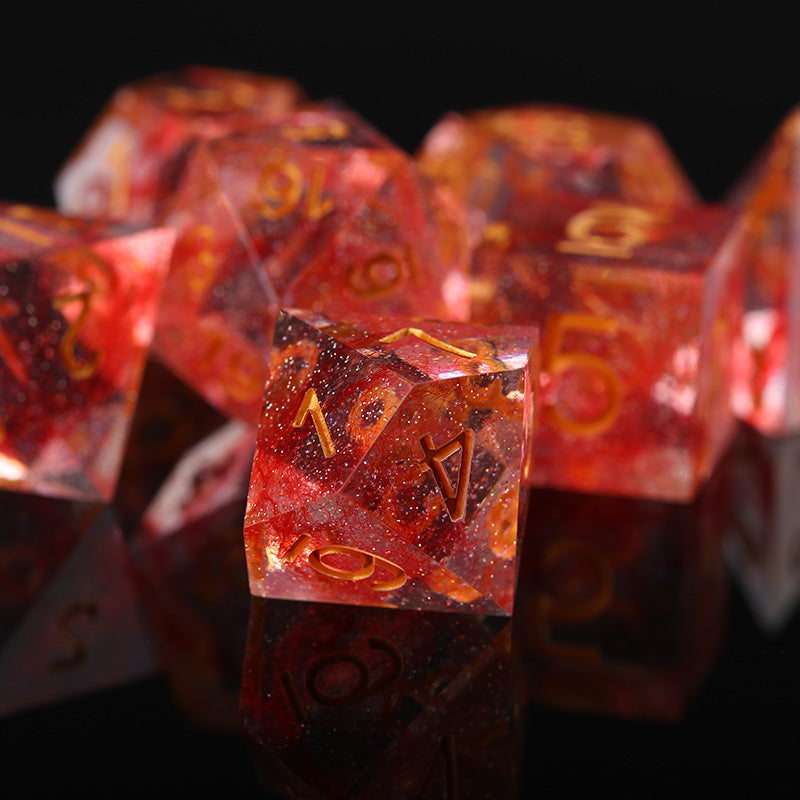 DND Natural Resin Board Game Dice Suit