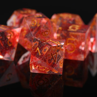DND Natural Resin Board Game Dice Suit