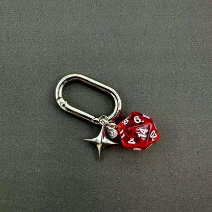 Retro Dice Keychain Love Heart Eight-pointed Stars Retro Cellphone Chain