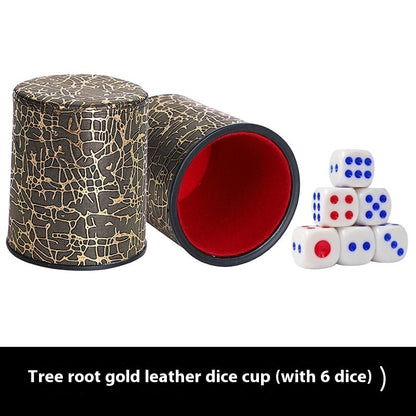 Mute High-grade Silent Leather Dicing Set KTV Bar Silencer Dice Box