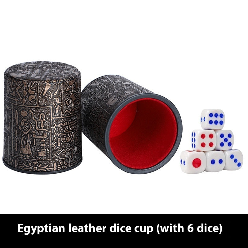 Mute High-grade Silent Leather Dicing Set KTV Bar Silencer Dice Box