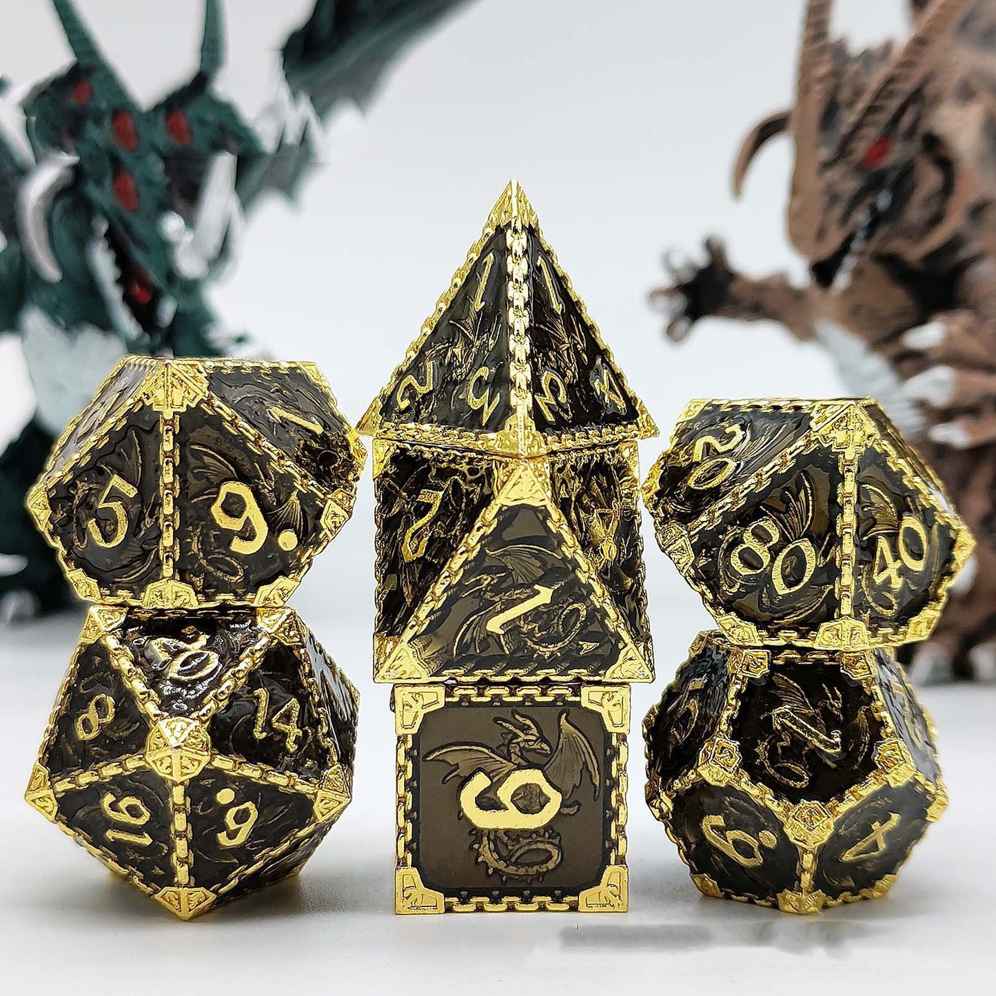 Metal Dice Set TRPG Multifaceted 7 Board Game