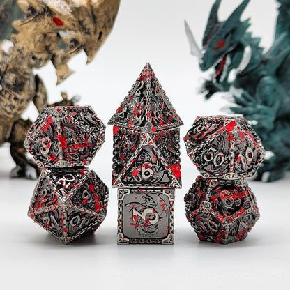 Metal Dice Set TRPG Multifaceted 7 Board Game