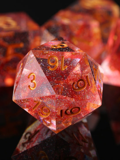 DND Natural Resin Board Game Dice Suit