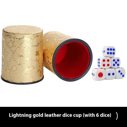 Mute High-grade Silent Leather Dicing Set KTV Bar Silencer Dice Box