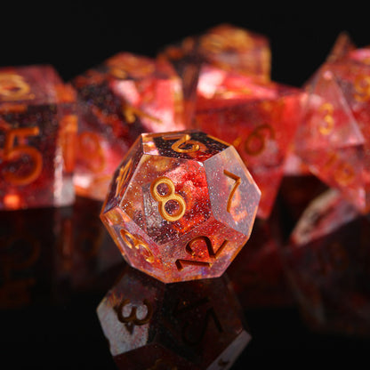 DND Natural Resin Board Game Dice Suit