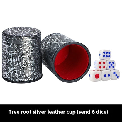 Mute High-grade Silent Leather Dicing Set KTV Bar Silencer Dice Box