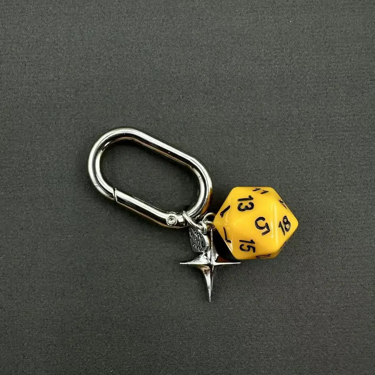 Retro Dice Keychain Love Heart Eight-pointed Stars Retro Cellphone Chain