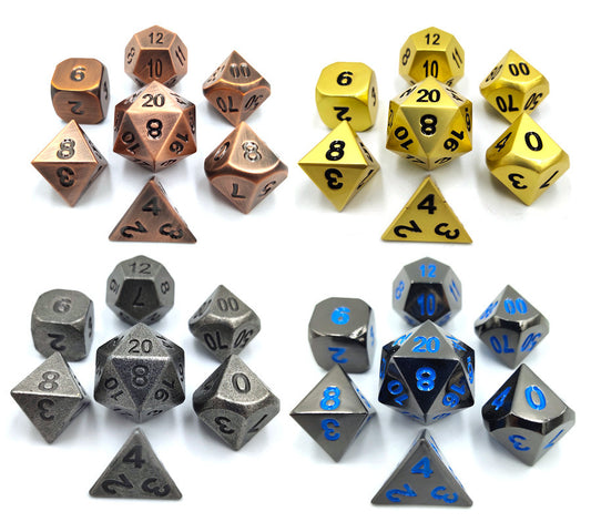 Golden Classic Old Retro Style Metal Dice