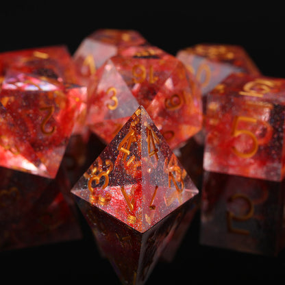 DND Natural Resin Board Game Dice Suit